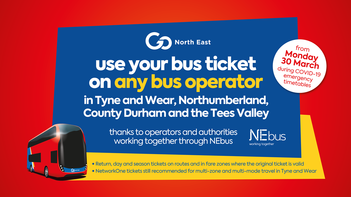 Use your ticket on any operator during COVID19 emergency timetables